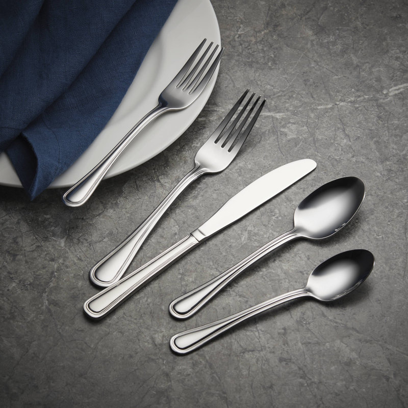 Oneida Hollis 74 Piece Everyday Flatware Set, Service For 12